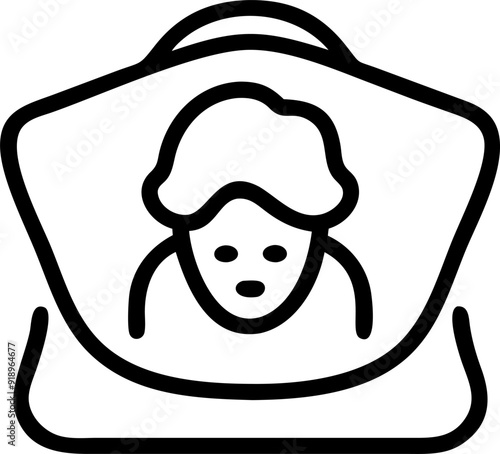 homeless shelter support line icon, icon outline