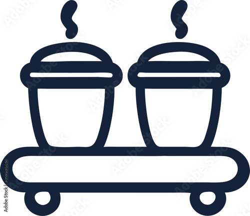 icon in the form of tabletop coffee machines, icon outline
