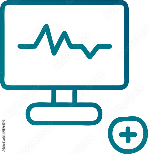 refining new sections of medical data, icon outline gradient