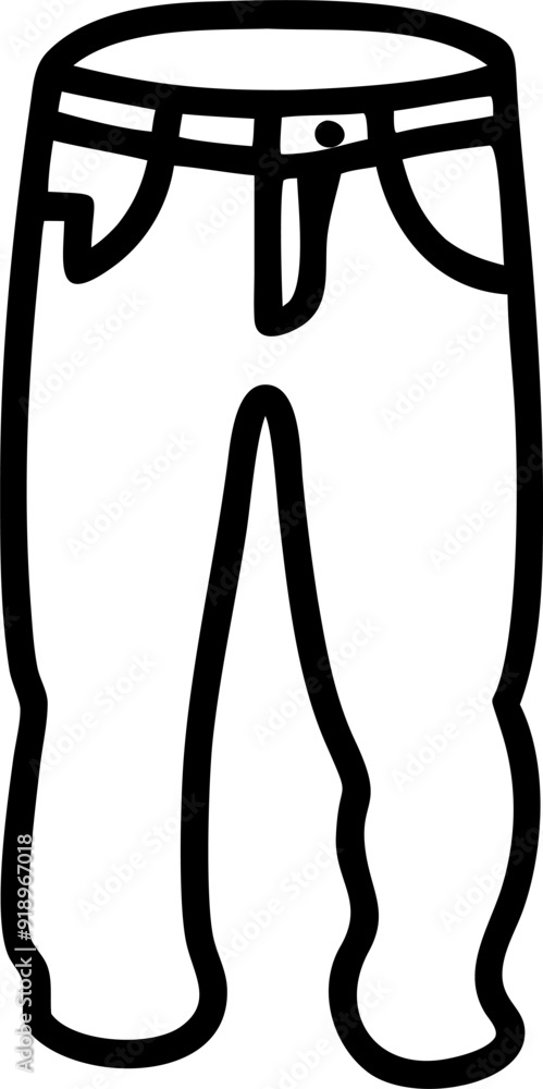 jeans, icon outline jeans, icon outline