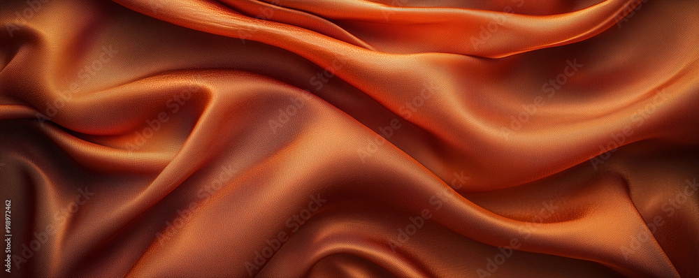 Fototapeta premium luxurious orange fabric with natural folds and fine texture, ideal for elegant and sophisticated design projects