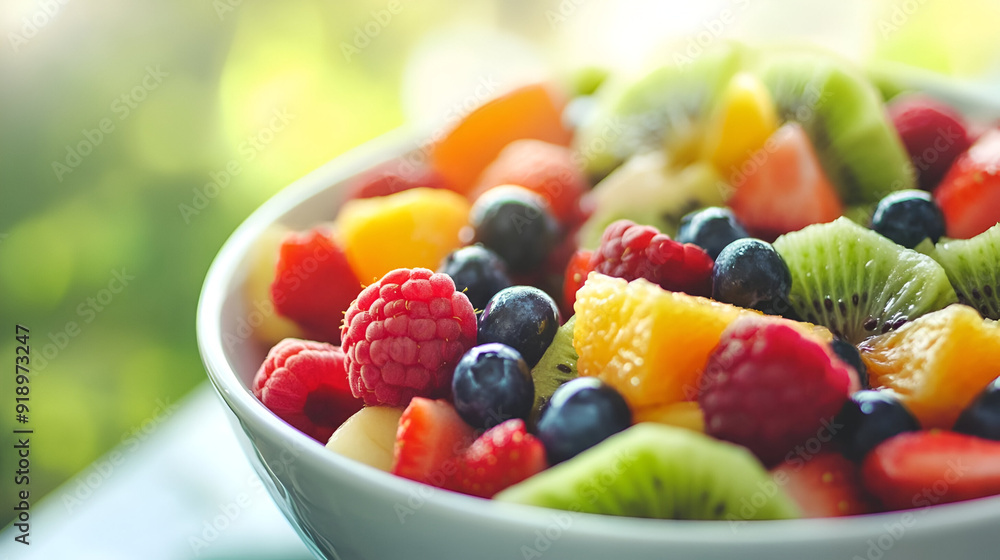 Close-up of a Fresh Fruit Salad Close-up of a Fresh Fruit Salad