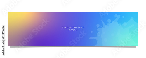 BANNER 11, ABSTRACT GRADIENT AND WAVE OF WIREFRAME DESIGN