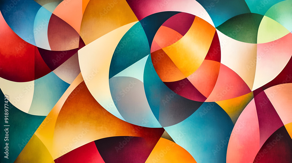 Abstract Geometric Wallpaper Design for a Modern Home Office Abstract Geometric Wallpaper Design for a Modern Home Office