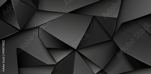 Digital black banner banner with textured graphics, abstract wallpaper with black diamond pattern on a dark background photo