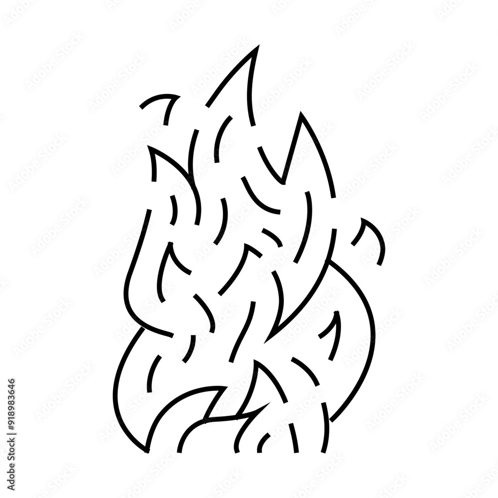 fire hot line icon vector. fire hot sign. isolated contour symbol black illustration fire hot line icon vector. fire hot sign. isolated contour symbol black illustration