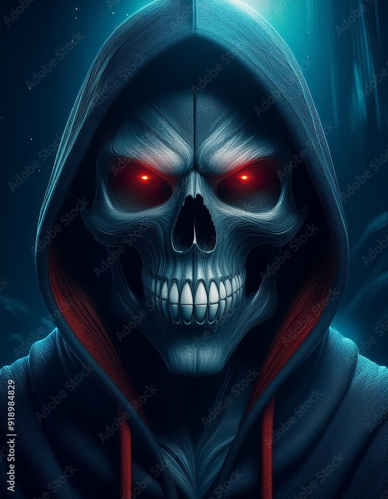 Halloween skull in the night Halloween skull in the night