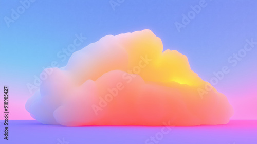 Abstract vibrant clouds background. Celestial hues