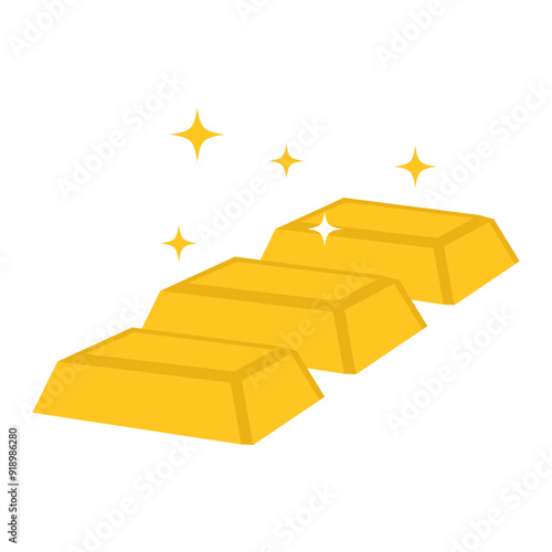  Gold bar icon vector design illustration