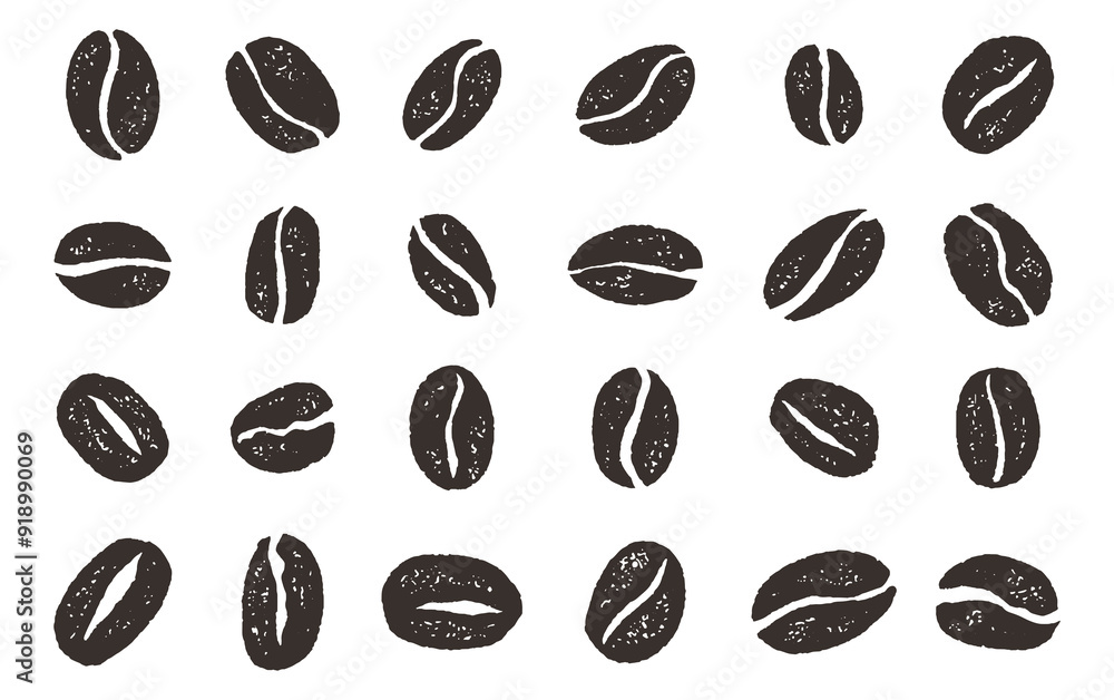 Set of Coffee Beans for Coffee Shop, Coffee Pattern, Coffee Logo, or Coffee Background, Isolated Coffee Beans on Withe Background SVG Vector Set of Coffee Beans for Coffee Shop, Coffee Pattern, Coffee Logo, or Coffee Background, Isolated Coffee Beans on Withe Background SVG Vector