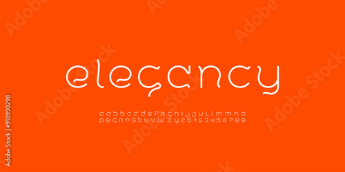 Modern font alphabet made beauty style