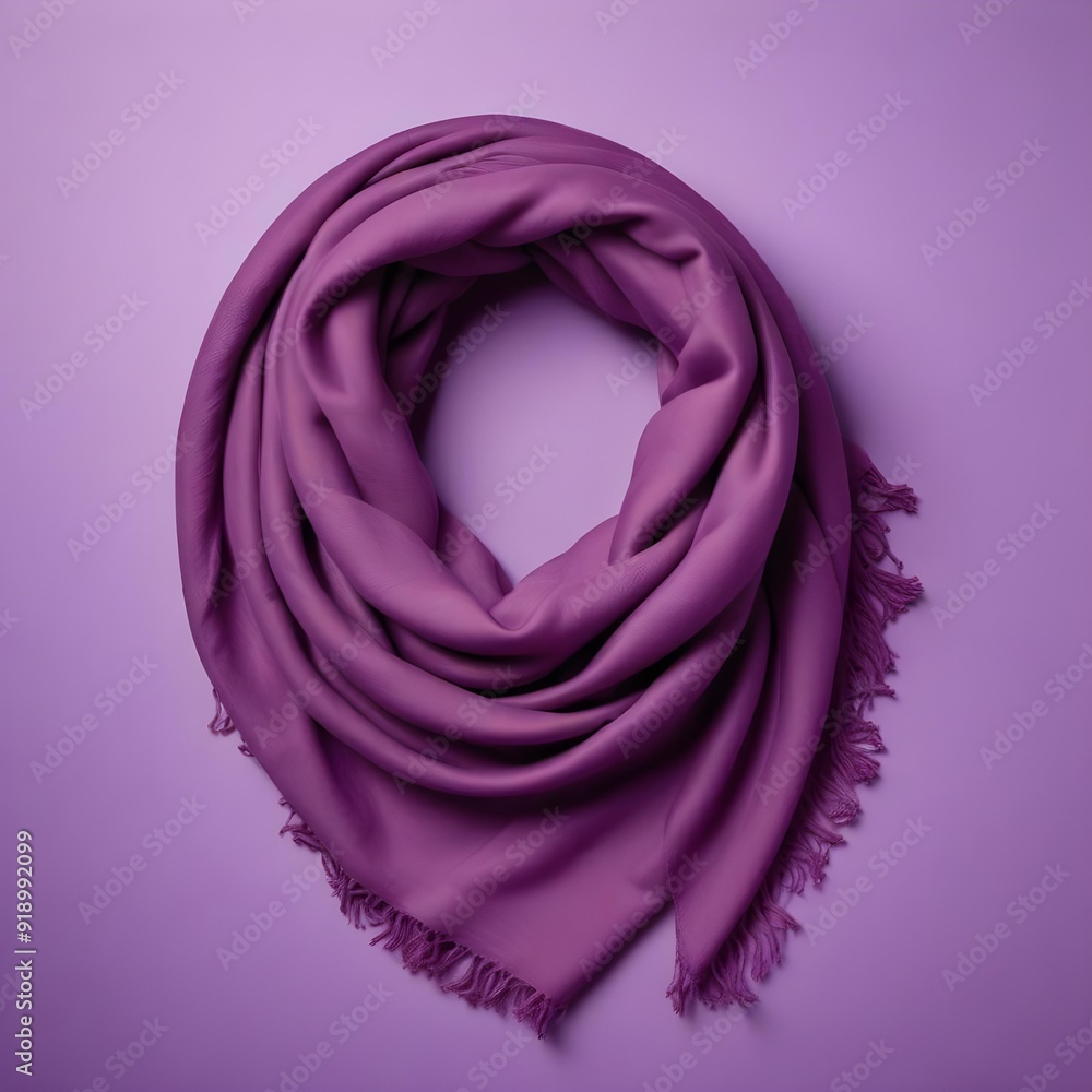 Obraz premium An isolated violet scarf on a purple background