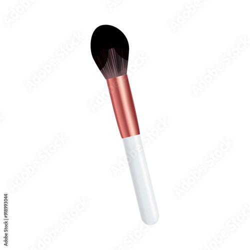 Cosmetic makeup brushes isolated on a white background