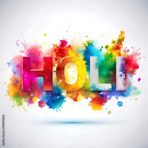 Watercolor holi festival