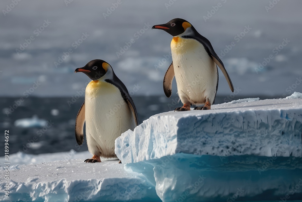 Fototapeta premium penguin in polar regions