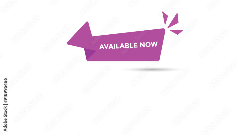 Available now button web banner templates. Vector Illustration 