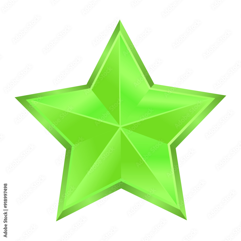 Realistic star illustration on a white background Realistic star illustration on a white background