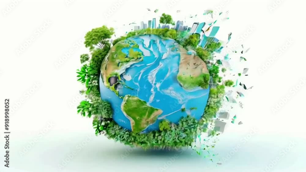Earth day concept on white background, World environment day Earth day concept on white background, World environment day