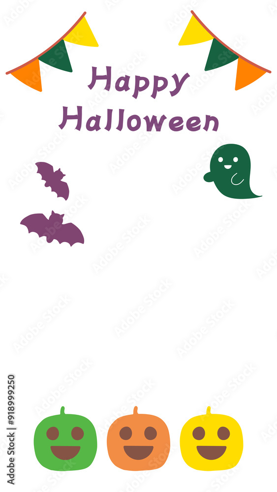 シンプルでかわいいハロウィンのフレーム シンプルでかわいいハロウィンのフレーム