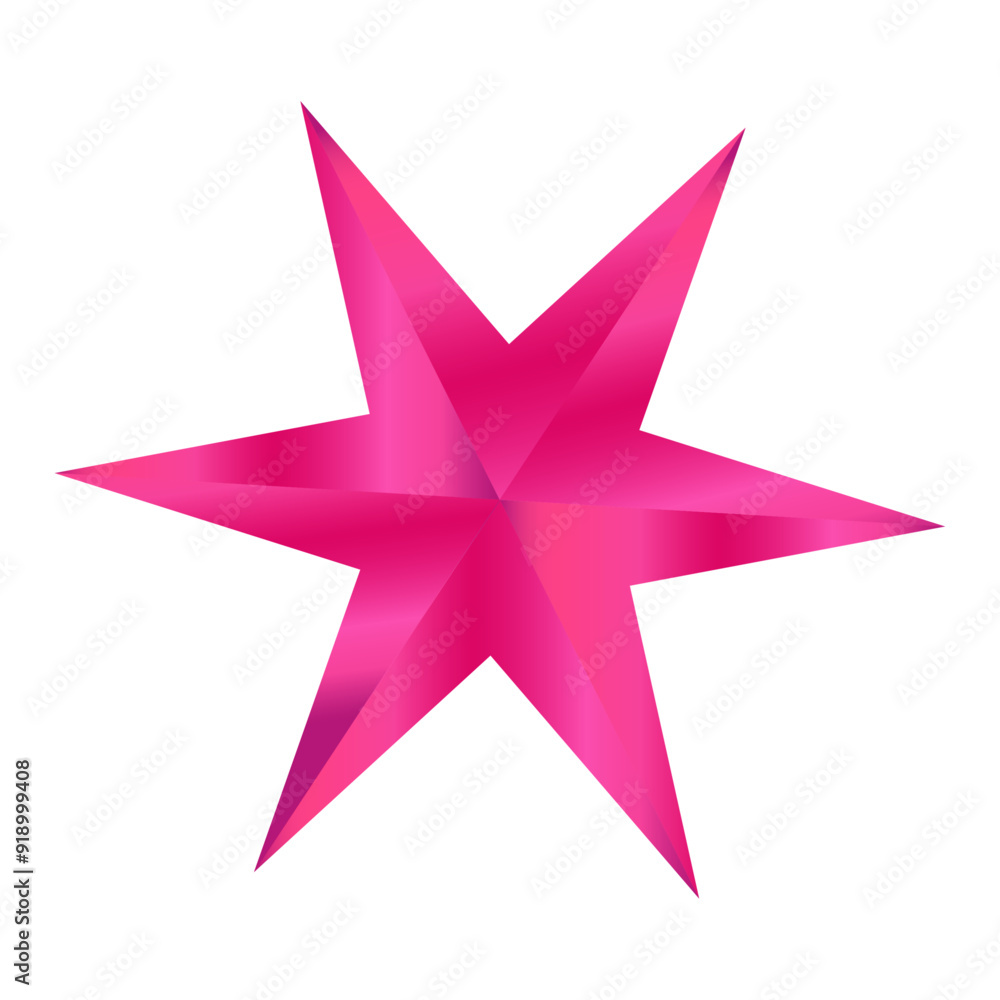 Six end star illustration Minimalistic star icon isolated illustration on white Six end star illustration Minimalistic star icon isolated illustration on white