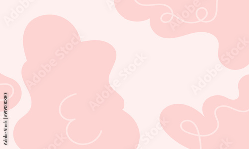 Flat abstract doodle background design