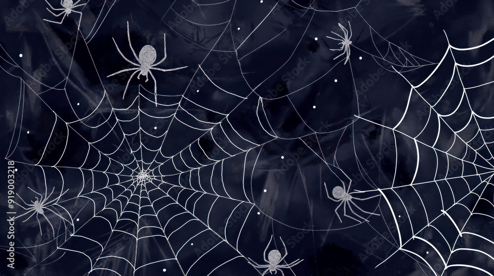 A spider web with many spiders on it A spider web with many spiders on it