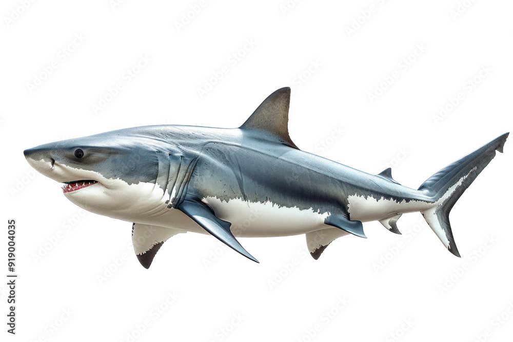 A shark isolated on a transparent background for web, banner, wallpaper A shark isolated on a transparent background for web, banner, wallpaper