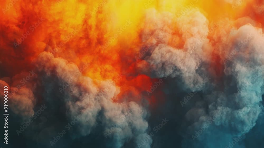 Abstract texture of orange and blue smoke. Abstract texture of orange and blue smoke.