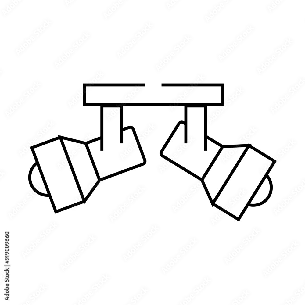 interior lamp ceiling line icon vector. interior lamp ceiling sign. isolated contour symbol black illustration interior lamp ceiling line icon vector. interior lamp ceiling sign. isolated contour symbol black illustration