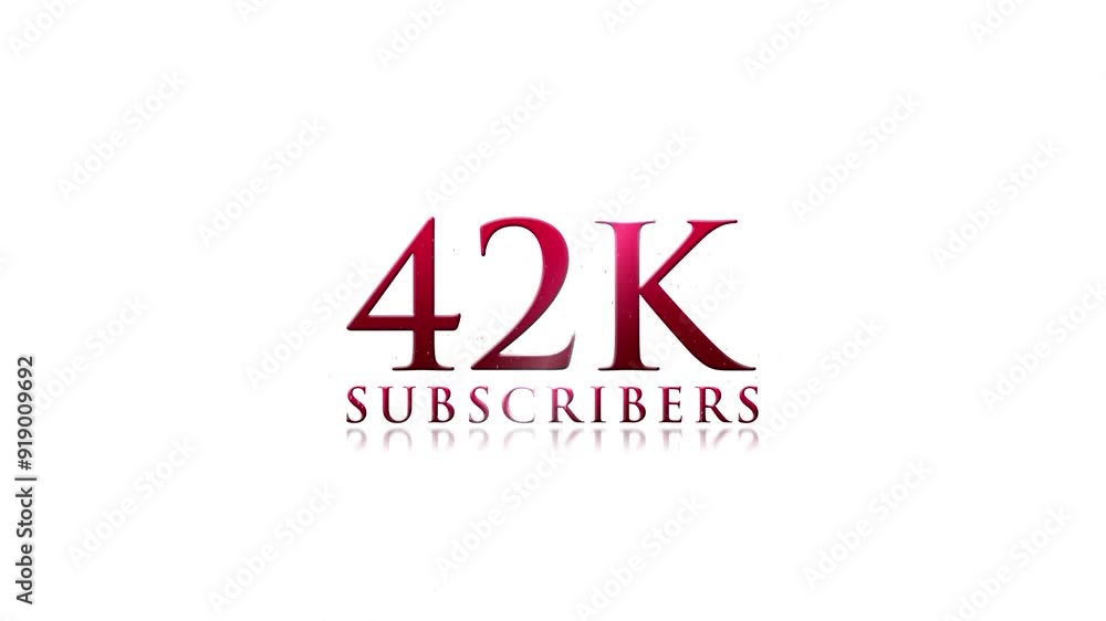 Greeting 42k Subscribers Video, 42k Subscribers, 42k Subscribers Video, Congratulations 42k Subscribers Text Animation Effects On White Background Greeting 42k Subscribers Video, 42k Subscribers, 42k Subscribers Video, Congratulations 42k Subscribers Text Animation Effects On White Background