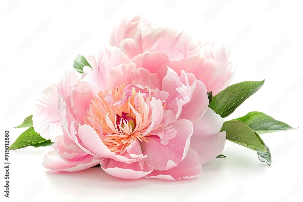 Peony isolated on a white background Peony isolated on a white background