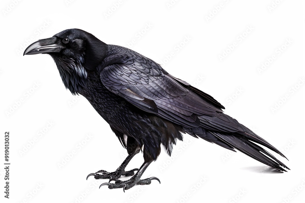 Naklejka premium Crow isolated on a white background