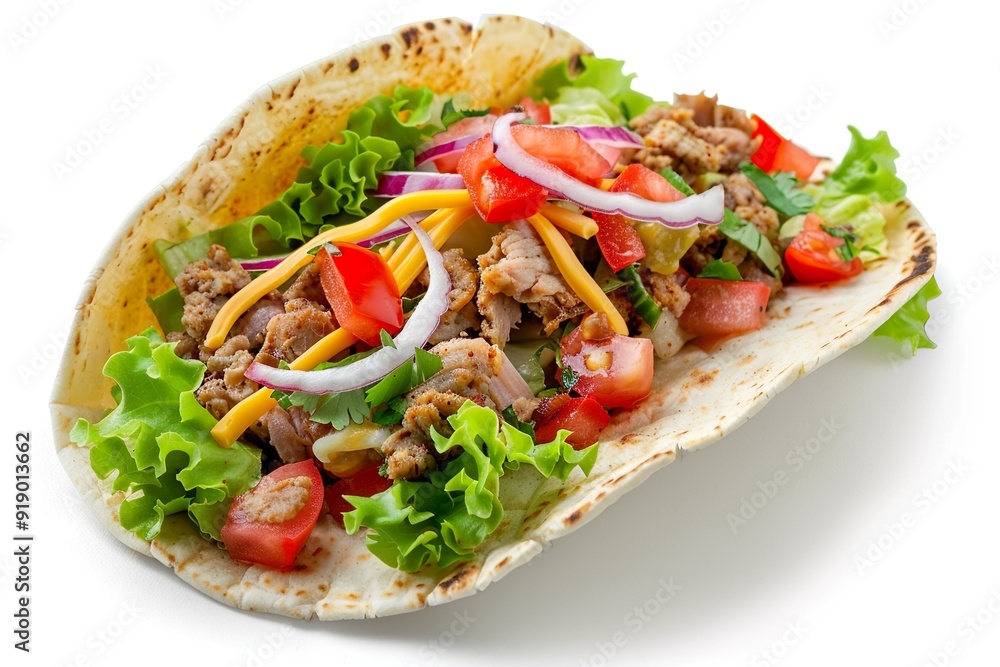 Taco isolated on a white background Taco isolated on a white background