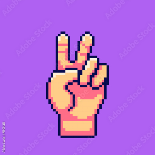 Pixel art hand gesture game asset design