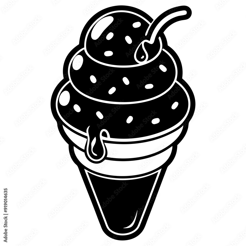 Ice cream line art vector Illustration
Ice cream line art vector Illustration