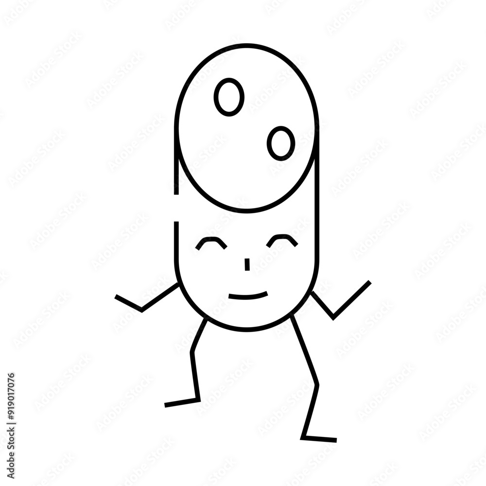 salami meat character line icon vector. salami meat character sign. isolated contour symbol black illustration salami meat character line icon vector. salami meat character sign. isolated contour symbol black illustration