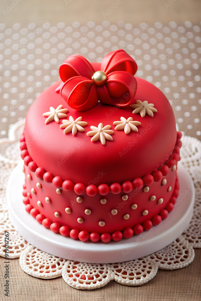 red fondant decoration red fondant decoration