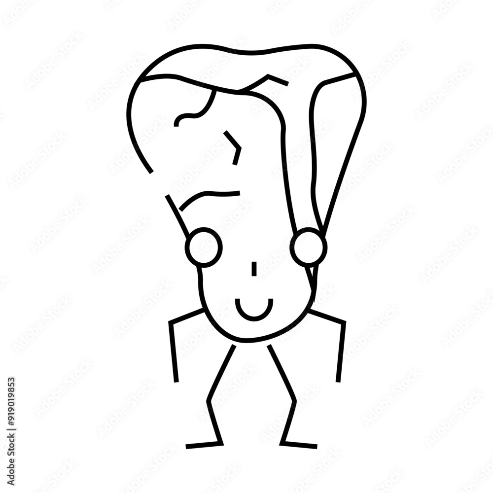 Obraz premium beef meat character line icon vector. beef meat character sign. isolated contour symbol black illustration