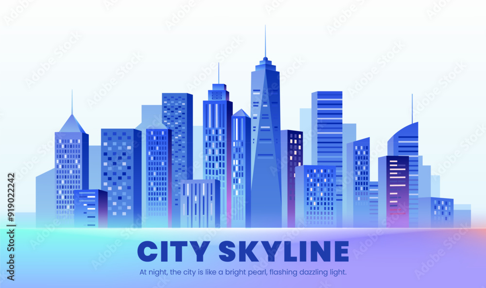 Illustration of urban landscape with urban buildings as background Illustration of urban landscape with urban buildings as background
