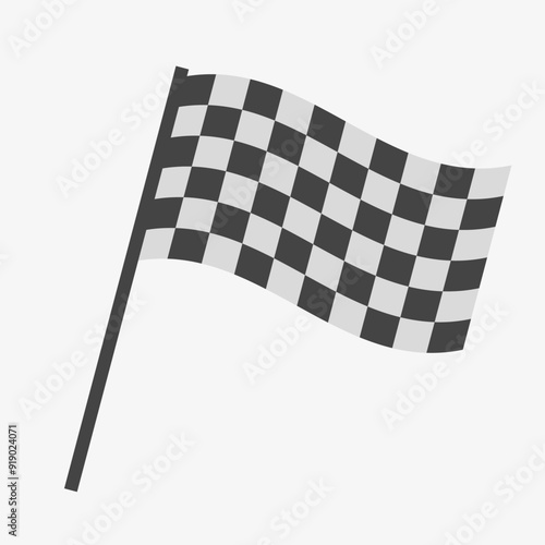 Car race flag. Sport competition
