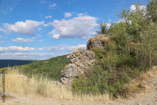 Picturesque landscape view from the amazing Pchelina Dam in Bulgaria, general view