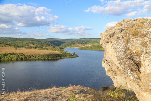 Picturesque landscape view from the amazing Pchelina Dam in Bulgaria, general view