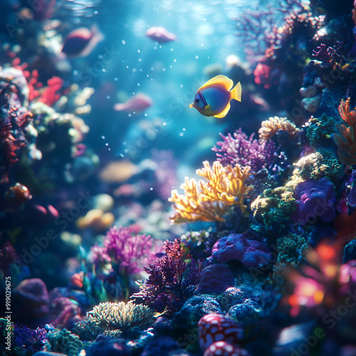 Vibrant Coral Reef Background