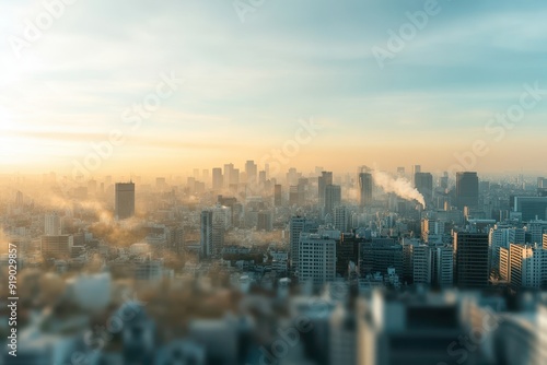 Wallpaper Mural Pure Cityscape: Ozone Layer's Shield Against Air Pollution Torontodigital.ca