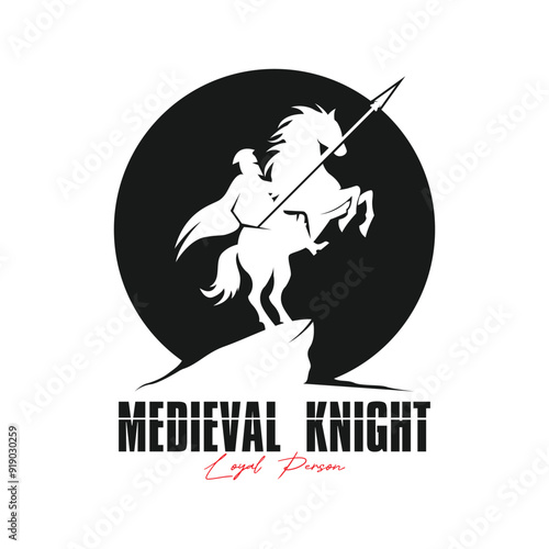 medieval knight logo icon design. This logo represents solidarity, leadership and loyalty