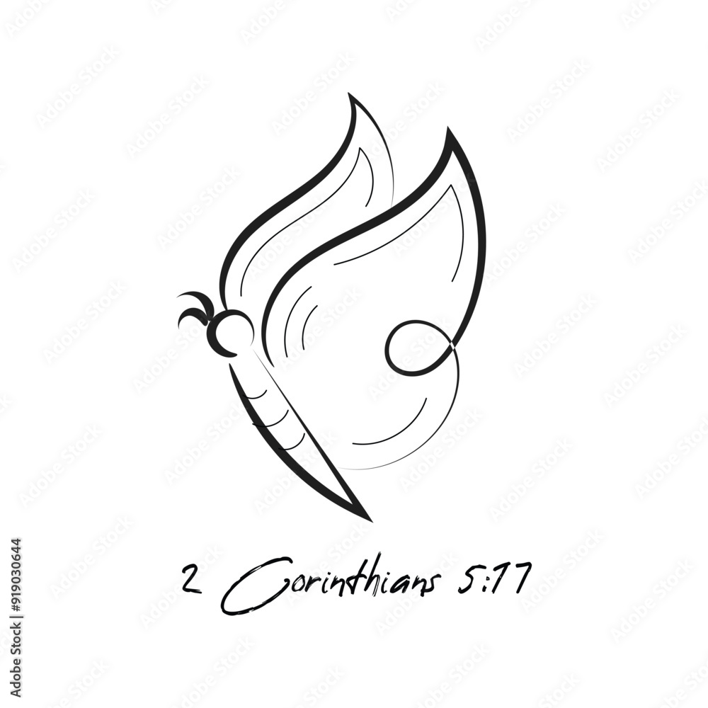 Obraz premium Christian Faith, Bible Verse for print or use as tattoo design, poster, card, flyer or T Shirt