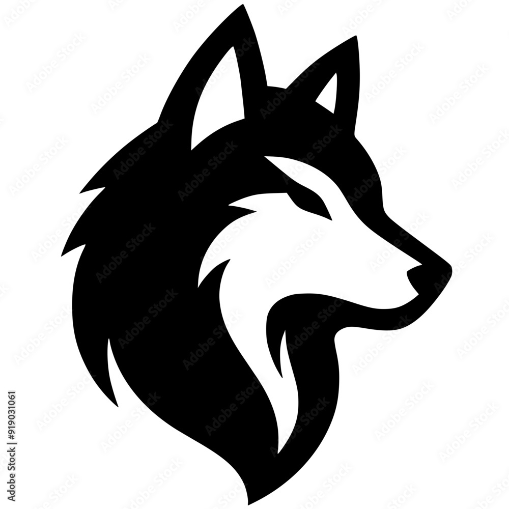 Wolf head esport logo silhouette Wolf head esport logo silhouette