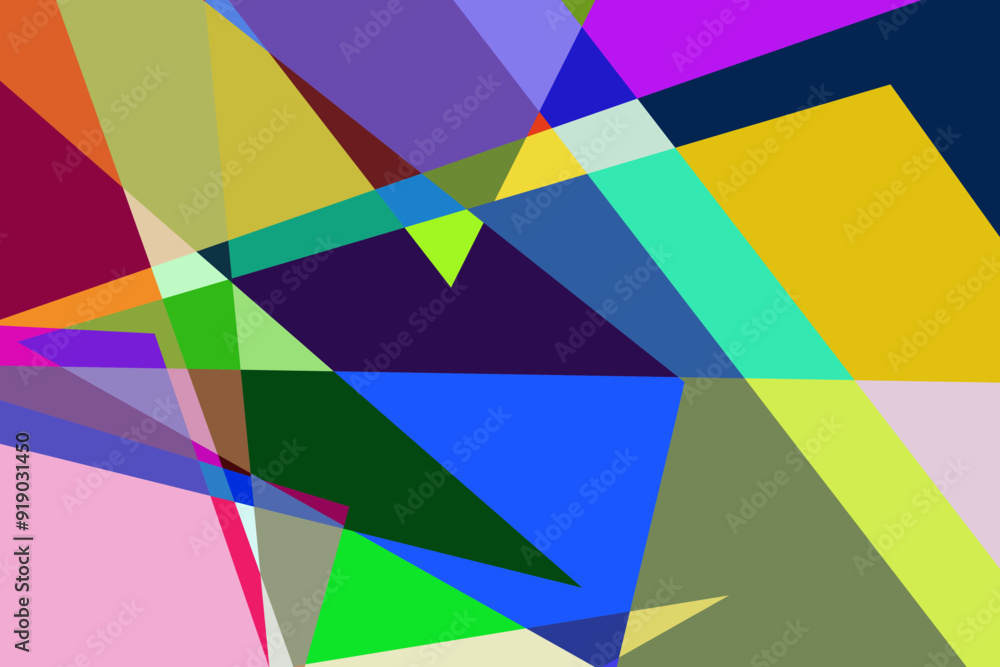 Colorful flat abstract geometric psychedelic pop art poster background Colorful flat abstract geometric psychedelic pop art poster background