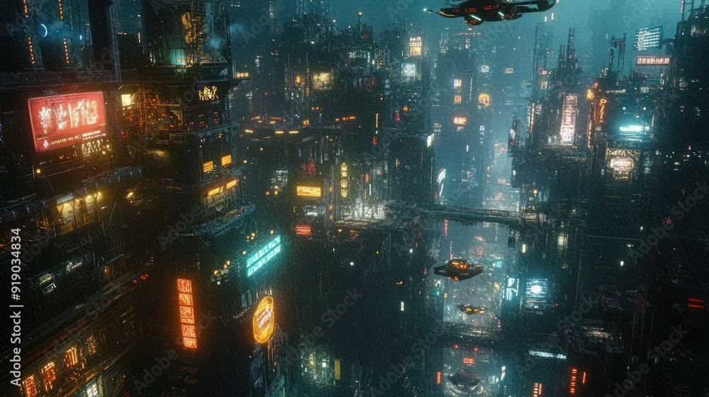 Cyberpunk Cityscape: A Glimpse into a Futuristic Urban World Cyberpunk Cityscape: A Glimpse into a Futuristic Urban World