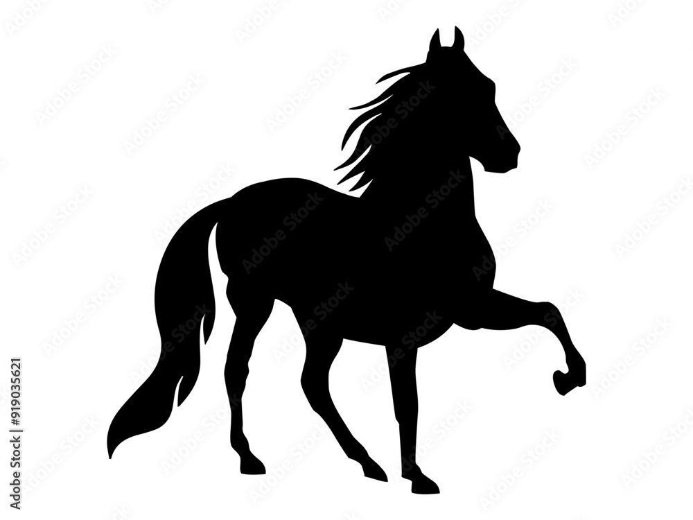 black horse silhouette vector illustration black horse silhouette vector illustration